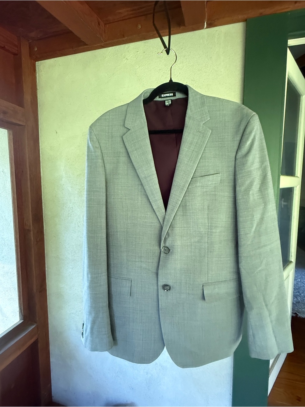 Express Light Gray Men's Set of Matching Blazer and Pants